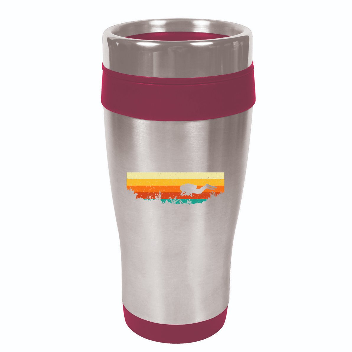Scuba Diver Underwater Freediving Scuba Diving 16oz Travel Tumbler