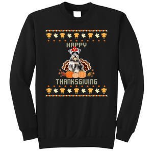 Schnauzer Dog Ugly Thanksgiving Sweater Sweatshirt