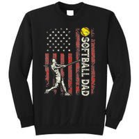 Softball Dad Us Flag Gifts For Dad Patriotic Fathers Day Sweatshirt