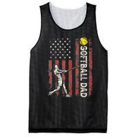 Softball Dad Us Flag Gifts For Dad Patriotic Fathers Day Mesh Reversible Basketball Jersey Tank