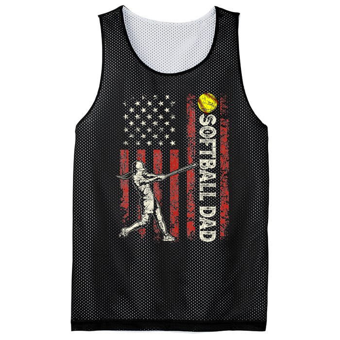 Softball Dad Us Flag Gifts For Dad Patriotic Fathers Day Mesh Reversible Basketball Jersey Tank