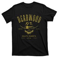 South Dakota Usa Skull Distressed Design T-Shirt