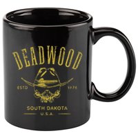 South Dakota Usa Skull Distressed Design 11oz C Handle Ceramic Mug