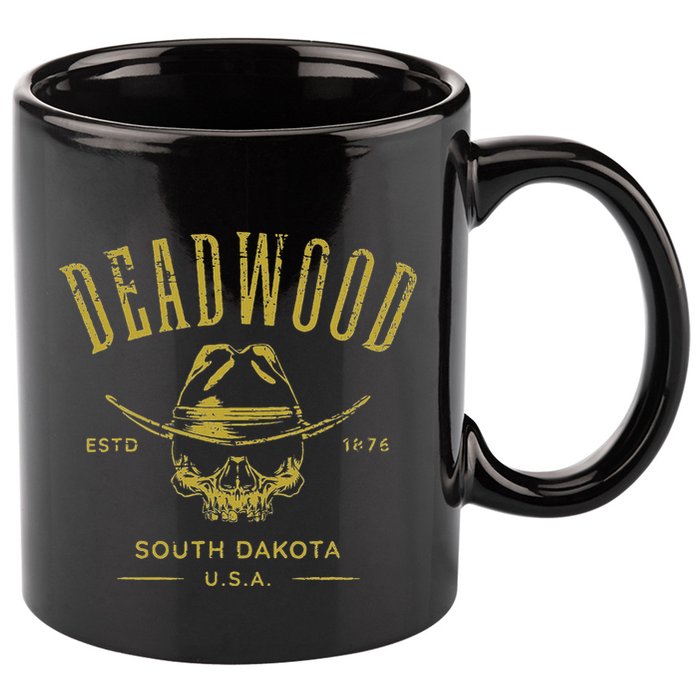South Dakota Usa Skull Distressed Design 11oz C Handle Ceramic Mug