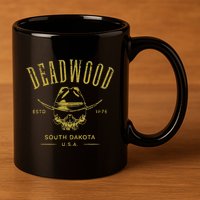 South Dakota Usa Skull Distressed Design 11oz C Handle Ceramic Mug