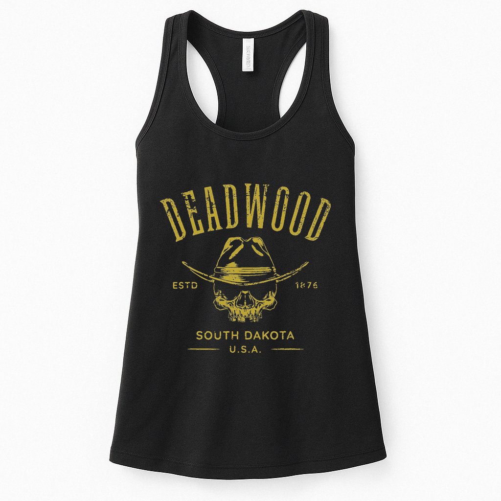 South Dakota Usa Skull Distressed Design Womens Tank Top