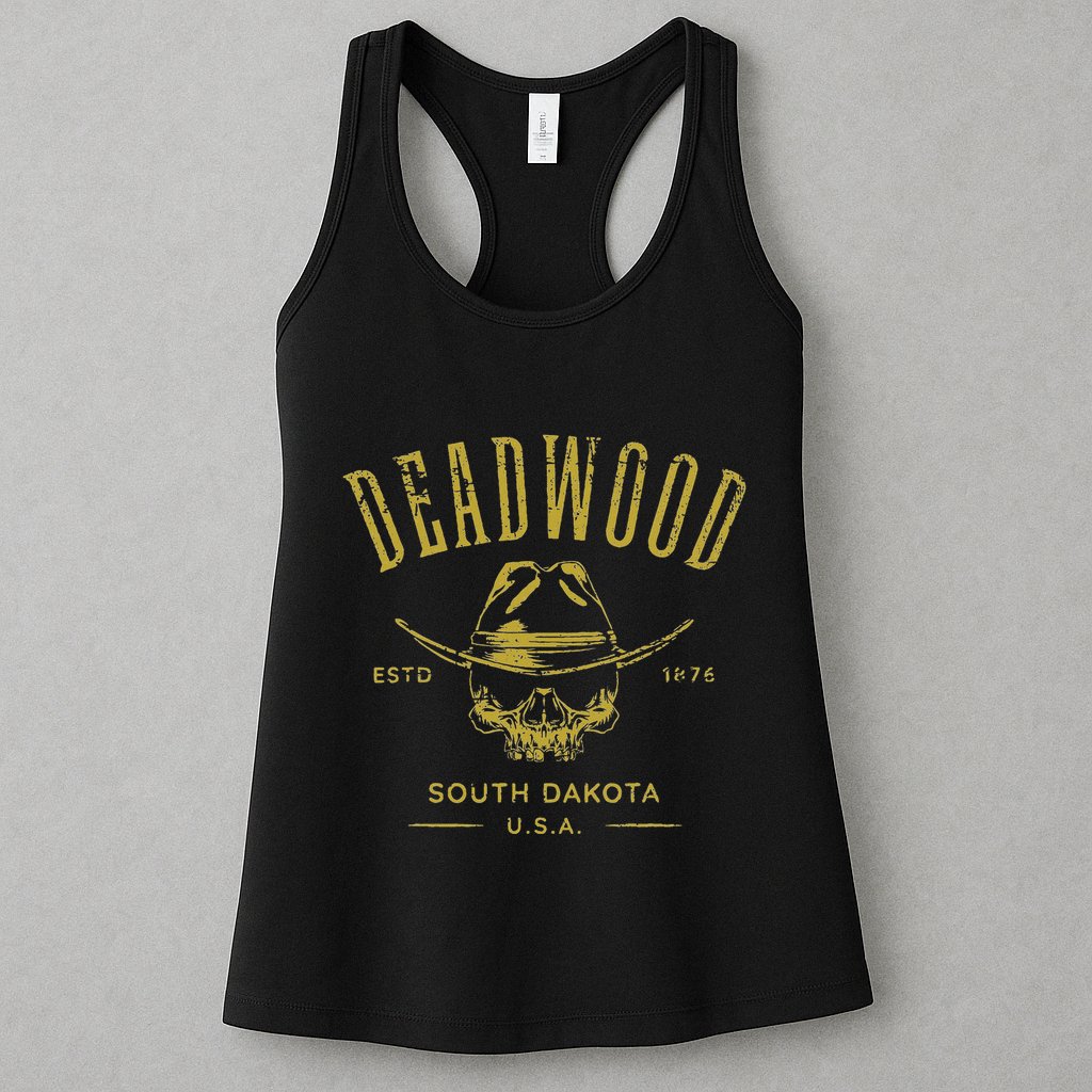 South Dakota Usa Skull Distressed Design Womens Tank Top