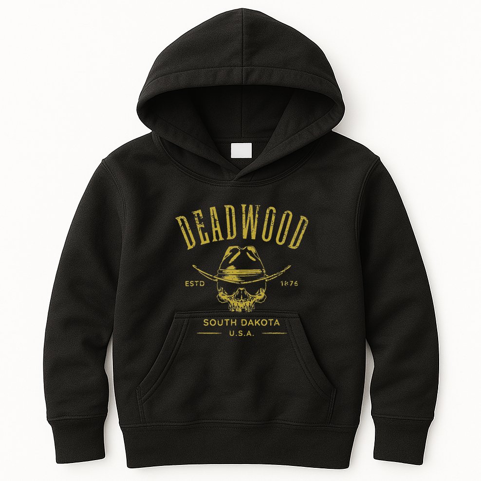 South Dakota Usa Skull Distressed Design Kids Hoodie