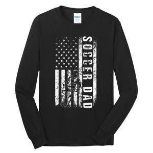 Soccer DAD USA Flag Soccer Team Fan DADDY Father's Day Tall Long Sleeve T-Shirt