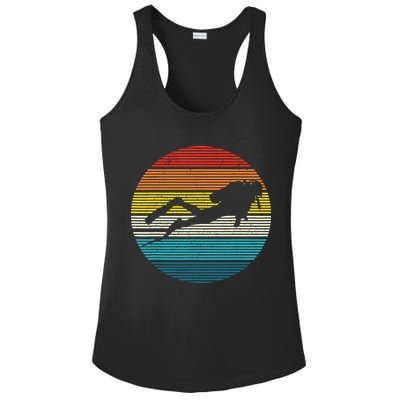 Scuba Diving Vintage Retro Ocean Scuba Diver Gift Ladies PosiCharge Competitor Racerback Tank