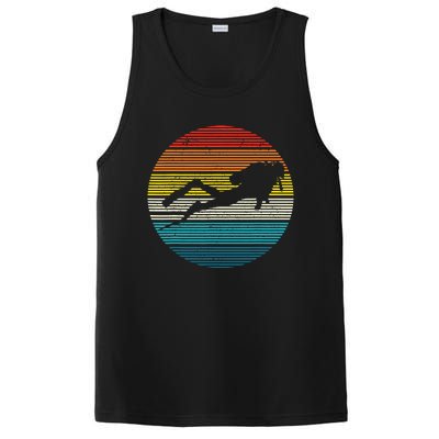 Scuba Diving Vintage Retro Ocean Scuba Diver Gift PosiCharge Competitor Tank