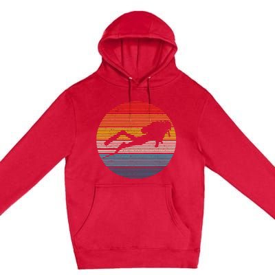 Scuba Diving Vintage Retro Ocean Scuba Diver Gift Premium Pullover Hoodie