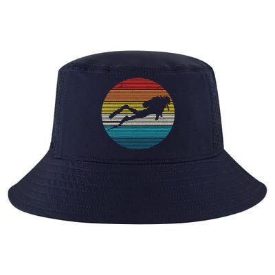 Scuba Diving Vintage Retro Ocean Scuba Diver Gift Cool Comfort Performance Bucket Hat