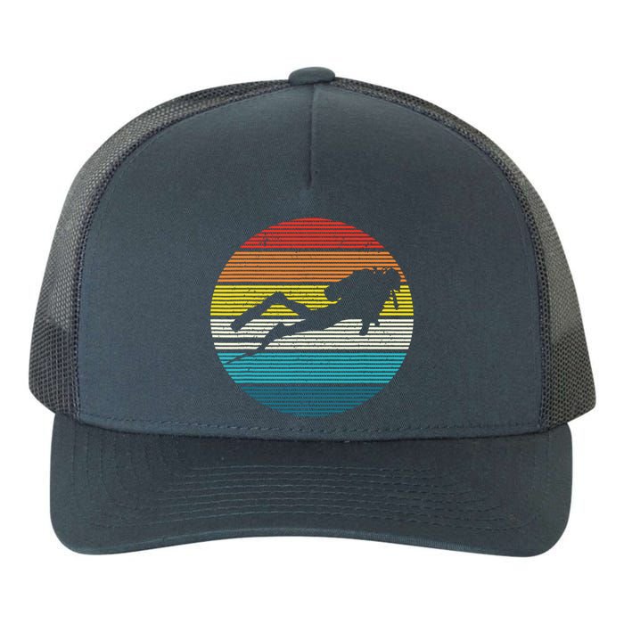 Scuba Diving Vintage Retro Ocean Scuba Diver Gift Yupoong Adult 5-Panel Trucker Hat