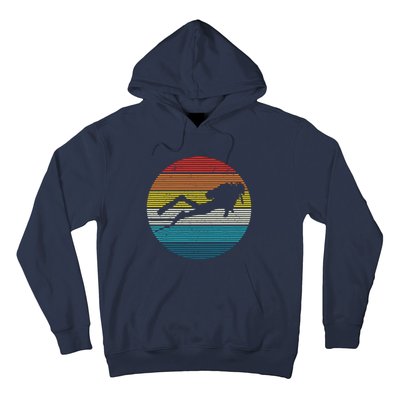 Scuba Diving Vintage Retro Ocean Scuba Diver Gift Hoodie