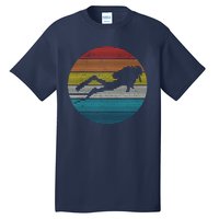 Scuba Diving Vintage Retro Ocean Scuba Diver Gift Tall T-Shirt