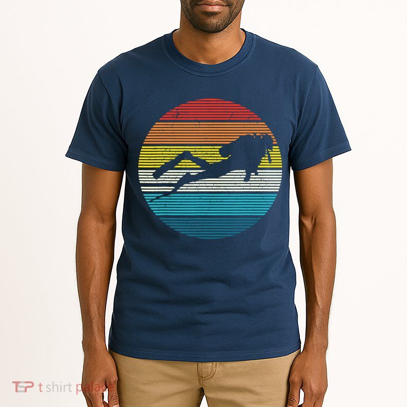 Scuba Diving Vintage Retro Ocean Scuba Diver Gift Tall T-Shirt