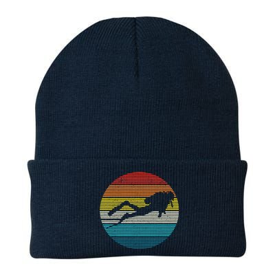 Scuba Diving Vintage Retro Ocean Scuba Diver Gift Knit Cap Winter Beanie