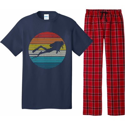 Scuba Diving Vintage Retro Ocean Scuba Diver Gift Pajama Set