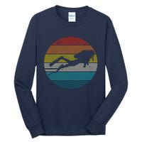 Scuba Diving Vintage Retro Ocean Scuba Diver Gift Tall Long Sleeve T-Shirt