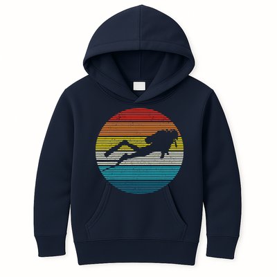 Scuba Diving Vintage Retro Ocean Scuba Diver Gift Kids Hoodie