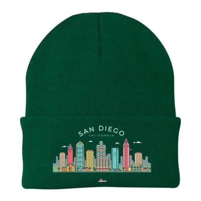 San Diego Vintage San Diego California Skyline Knit Cap Winter Beanie