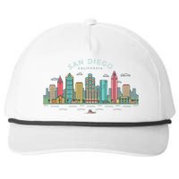 San Diego Vintage San Diego California Skyline Snapback Five-Panel Rope Hat