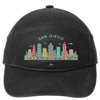 San Diego Vintage San Diego California Skyline 7-Panel Snapback Hat