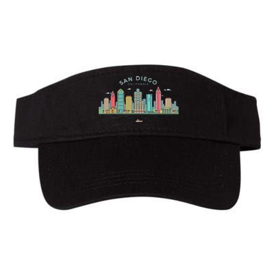 San Diego Vintage San Diego California Skyline Valucap Bio-Washed Visor