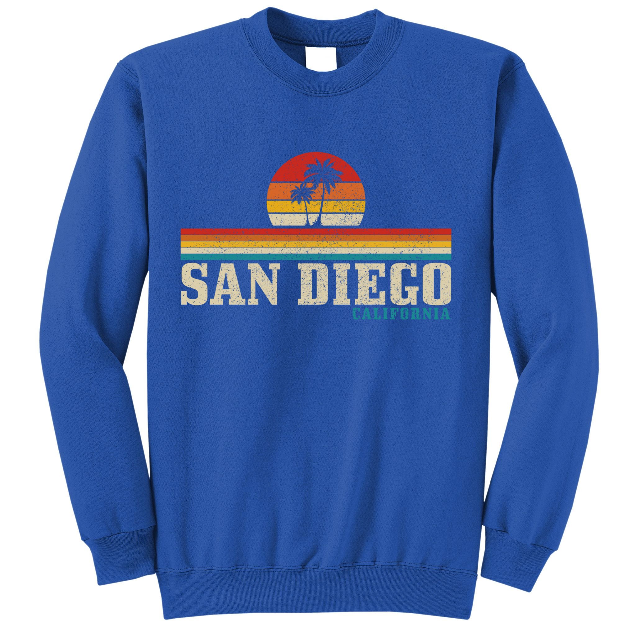 San Diego Vintage Sunset California Sailing Surfer San Diego Great Gift Sweatshirt