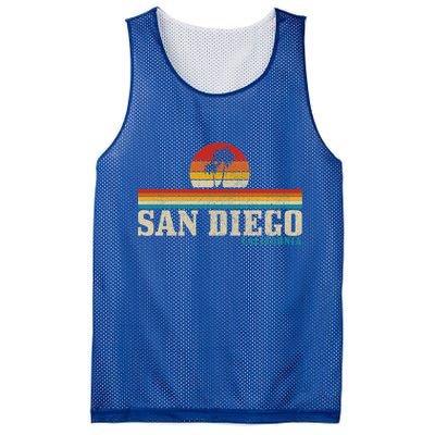 San Diego Vintage Sunset California Sailing Surfer San Diego Great Gift Mesh Reversible Basketball Jersey Tank