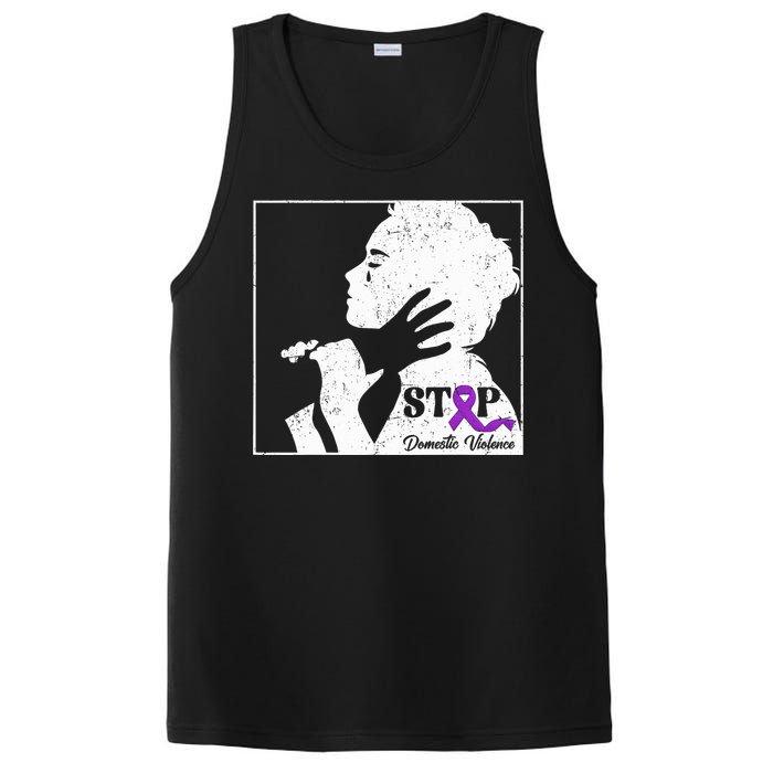 Stop Domestic Violence Awareness Month Purple Ribbon Warrior PosiCharge Competitor Tank