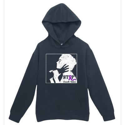 Stop Domestic Violence Awareness Month Purple Ribbon Warrior Urban Pullover Hoodie