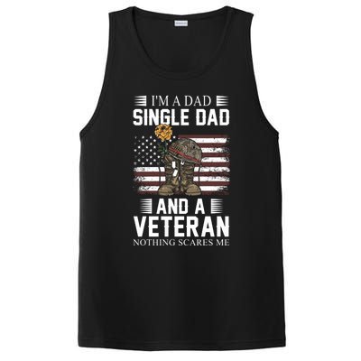 Single Dad Veteran I'm A Dad Single Dad And A Veteran Gift PosiCharge Competitor Tank