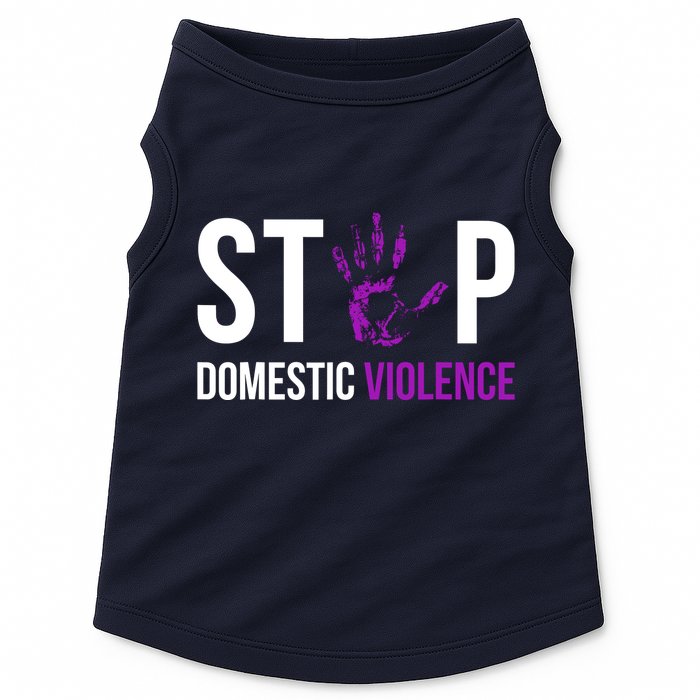 Stop Domestic Violence Awareness Survivor Gift Design Doggie Tank