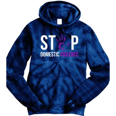 Stop Domestic Violence Awareness Survivor Gift Design Tie Dye Hoodie