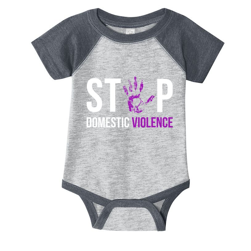 Stop Domestic Violence Awareness Survivor Gift Design Infant Baby Jersey Bodysuit