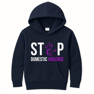 Stop Domestic Violence Awareness Survivor Gift Design Kids Hoodie