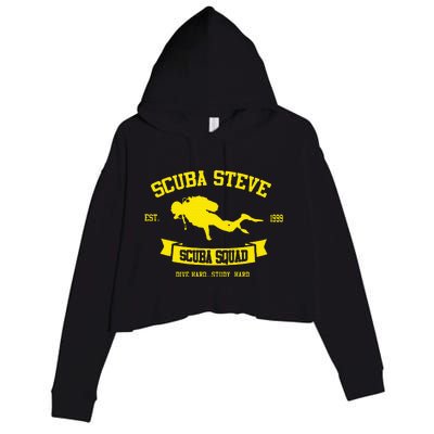 Scuba Diving Vintage 90s Crop Fleece Hoodie