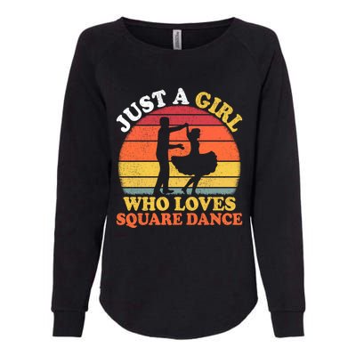 Square Dance Vintage Just A Who Loves Square Dance Meaningful Gift Womens California Wash Sweatshirt