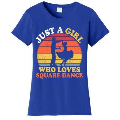 Square Dance Vintage Just A Who Loves Square Dance Meaningful Gift Women's T-Shirt