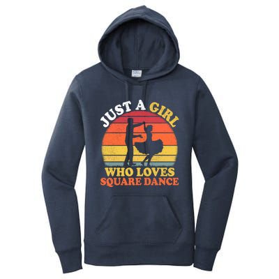 Square Dance Vintage Just A Who Loves Square Dance Meaningful Gift Women's Pullover Hoodie