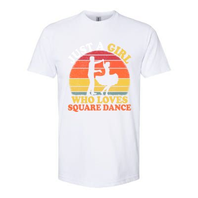 Square Dance Vintage Just A Who Loves Square Dance Meaningful Gift Softstyle® CVC T-Shirt