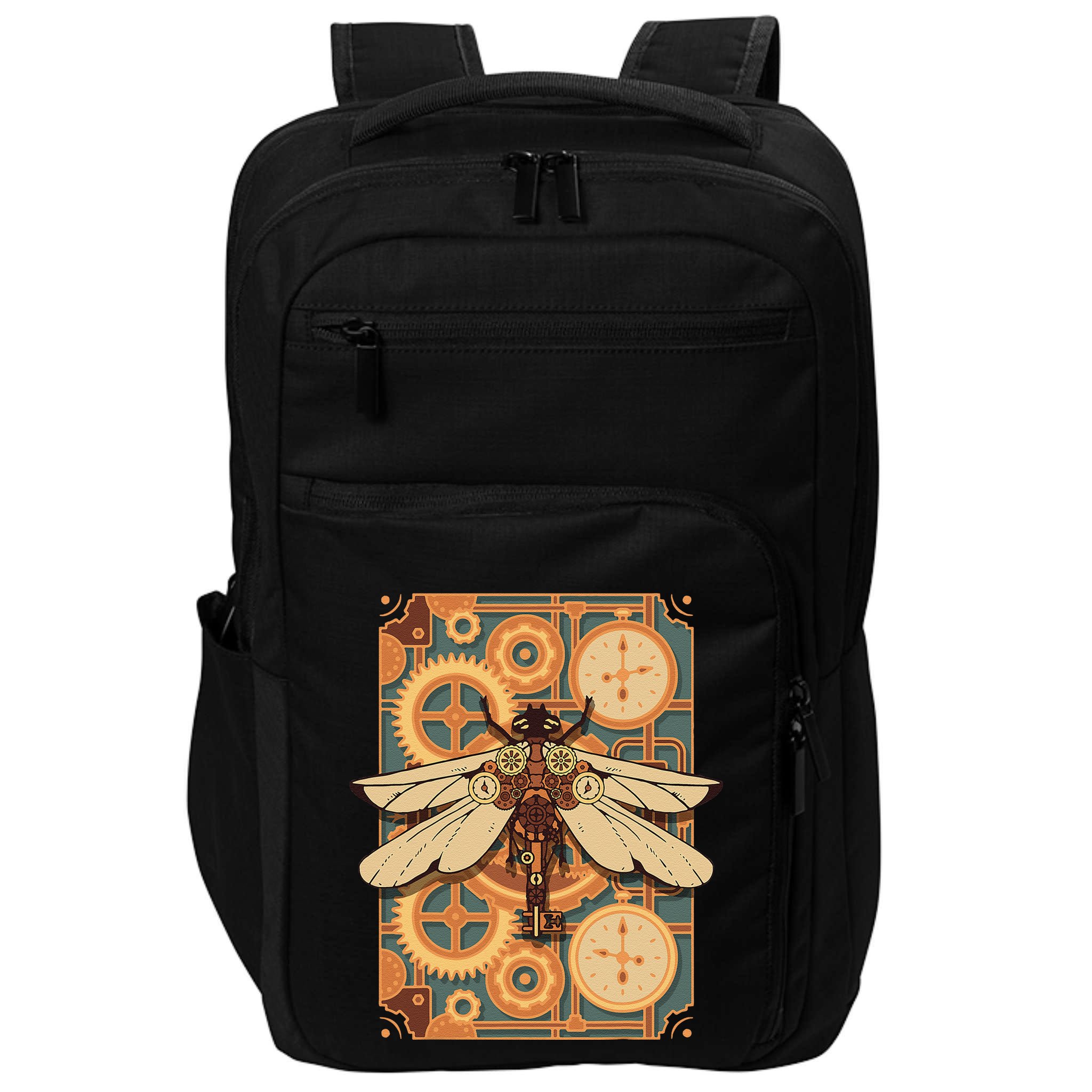 Steampunk Dragonfly Victorian Art Mechanical Steam Punk Impact Tech Backpack