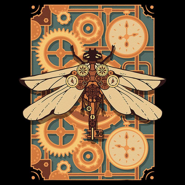 Steampunk Dragonfly Victorian Art Mechanical Steam Punk Backpack
