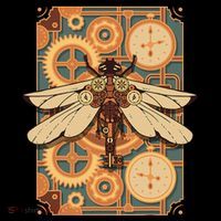 Steampunk Dragonfly Victorian Art Mechanical Steam Punk 7-Panel Snapback Hat