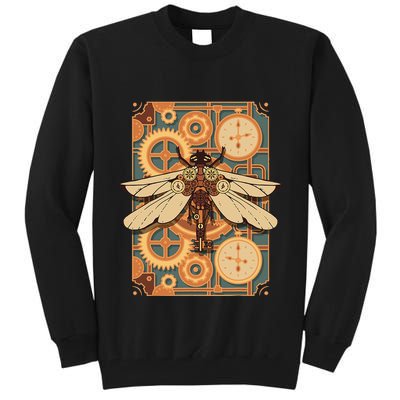 Steampunk Dragonfly Victorian Art Mechanical Steam Punk Tall Sweatshirt