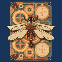 Steampunk Dragonfly Victorian Art Mechanical Steam Punk Infant Baby Jersey Bodysuit