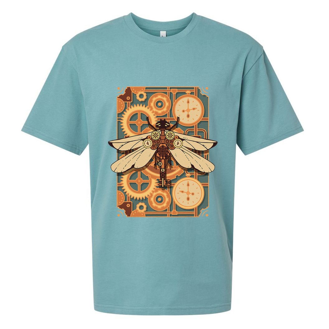 Steampunk Dragonfly Victorian Art Mechanical Steam Punk Sueded Cloud Jersey T-Shirt