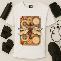 Steampunk Dragonfly Victorian Art Mechanical Steam Punk Cooling Performance Crew T-Shirt